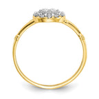 FJC Finejewelers 10 kt Yellow Gold CZ  Round Cluster Ring