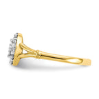 FJC Finejewelers 10 kt Yellow Gold CZ  Round Cluster Ring