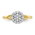 FJC Finejewelers 10 kt Yellow Gold CZ  Round Cluster Ring