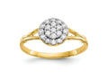 FJC Finejewelers 10 kt Yellow Gold CZ  Round Cluster Ring
