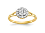 FJC Finejewelers 10 kt Yellow Gold CZ  Round Cluster Ring