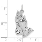 FJC Finejewelers 10 kt White Gold Themed w Praying Hands Charm 26 mm x 15 mm