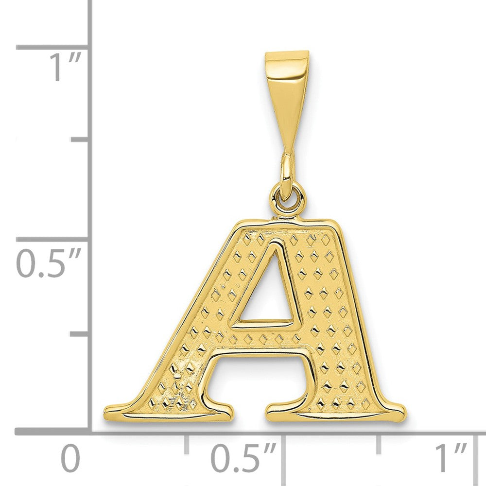 FJC Finejewelers 10 kt Yellow Gold Themed Initial A Charm 26 mm x 20 mm