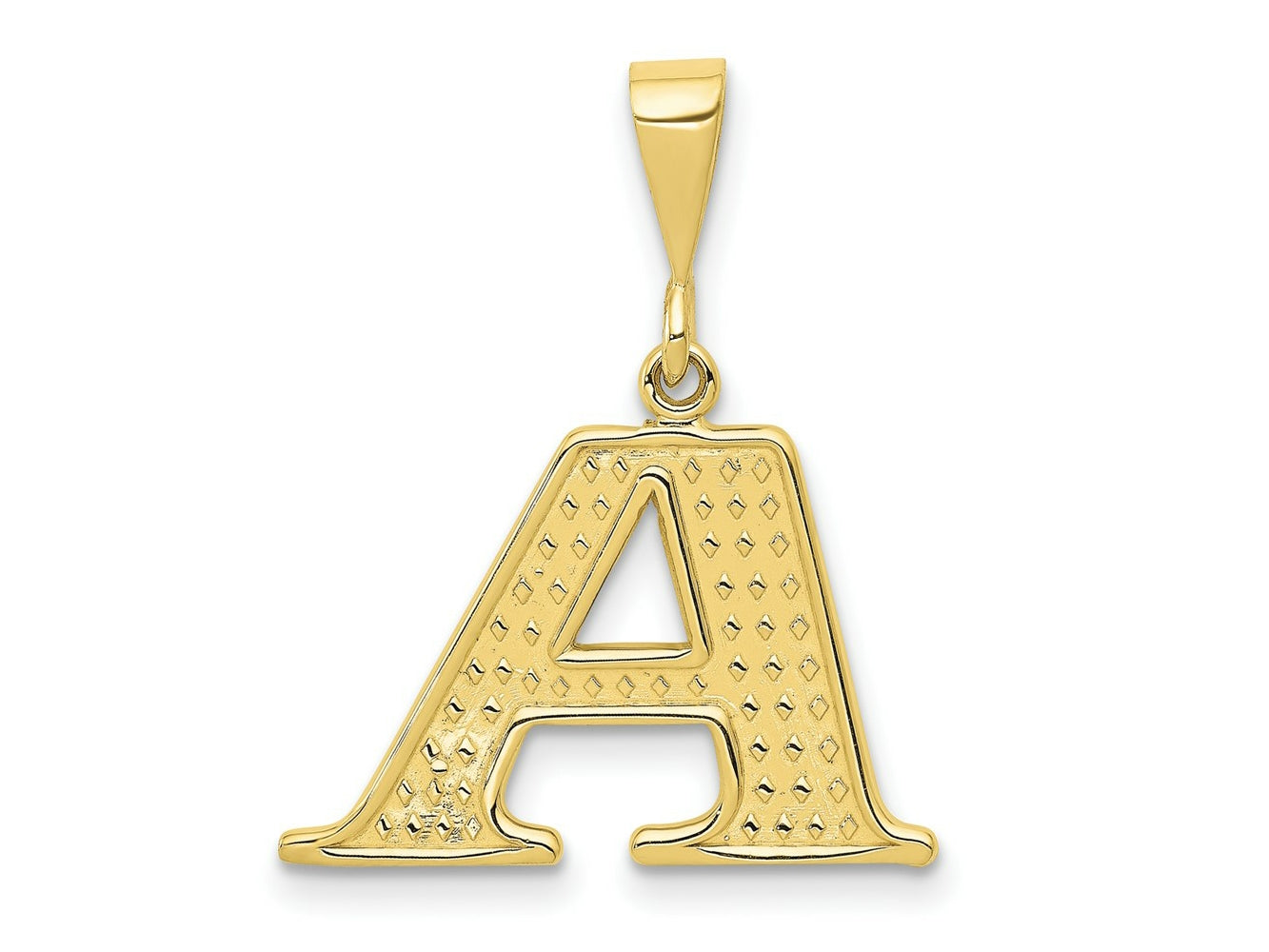 FJC Finejewelers 10 kt Yellow Gold Themed Initial A Charm 26 mm x 20 mm