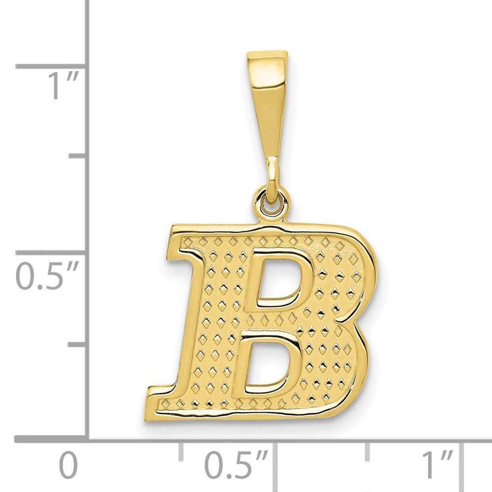 FJC Finejewelers 10 kt Yellow Gold Themed Initial B Charm 26 mm x 15 mm