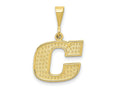 FJC Finejewelers 10 kt Yellow Gold Themed Initial C Charm 26 mm x 16 mm
