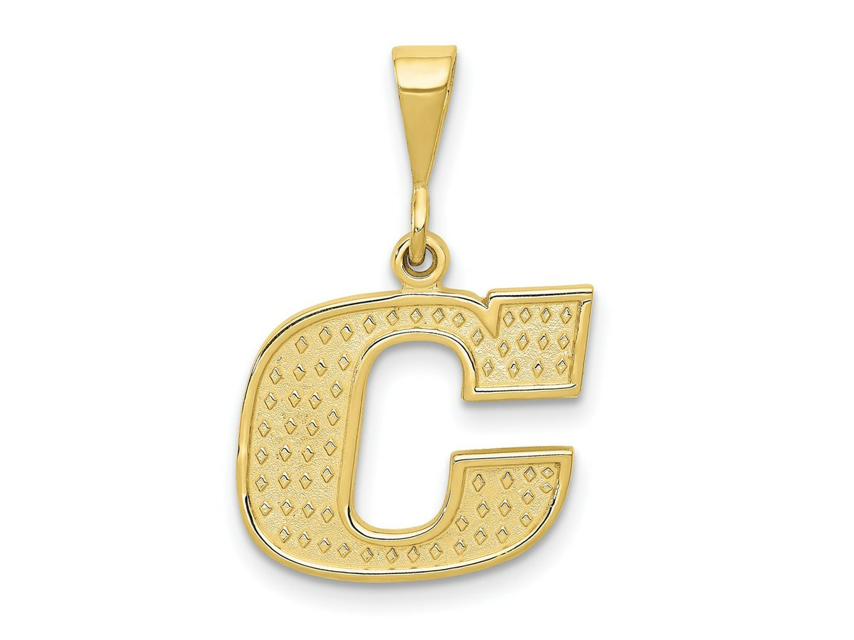 FJC Finejewelers 10 kt Yellow Gold Themed Initial C Charm 26 mm x 16 mm