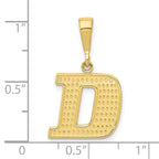 FJC Finejewelers 10 kt Yellow Gold Themed Initial D Charm 26 mm x 15 mm