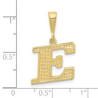FJC Finejewelers 10 kt Yellow Gold Themed Initial E Charm