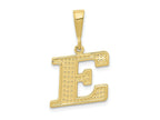 FJC Finejewelers 10 kt Yellow Gold Themed Initial E Charm