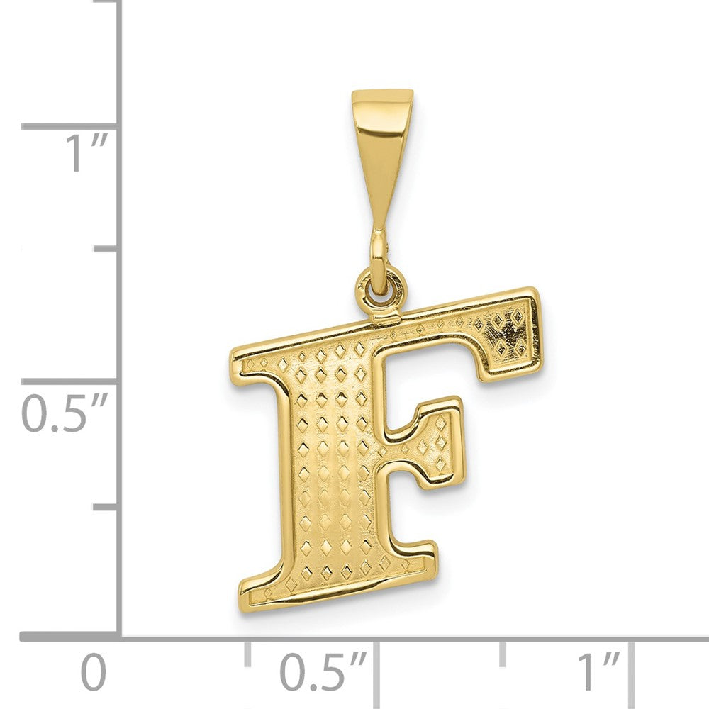 FJC Finejewelers 10 kt Yellow Gold Themed Initial F Charm