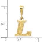 FJC Finejewelers 10 kt Yellow Gold Themed Initial L Charm