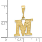 FJC Finejewelers 10 kt Yellow Gold Themed Initial M Charm