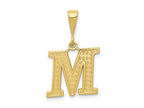 FJC Finejewelers 10 kt Yellow Gold Themed Initial M Charm