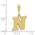 FJC Finejewelers 10 kt Yellow Gold Themed Initial N Charm
