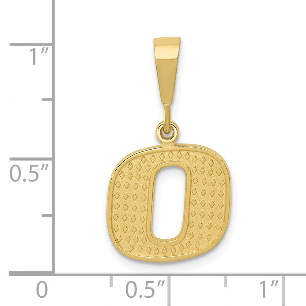 FJC Finejewelers 10 kt Yellow Gold Themed Initial O Charm