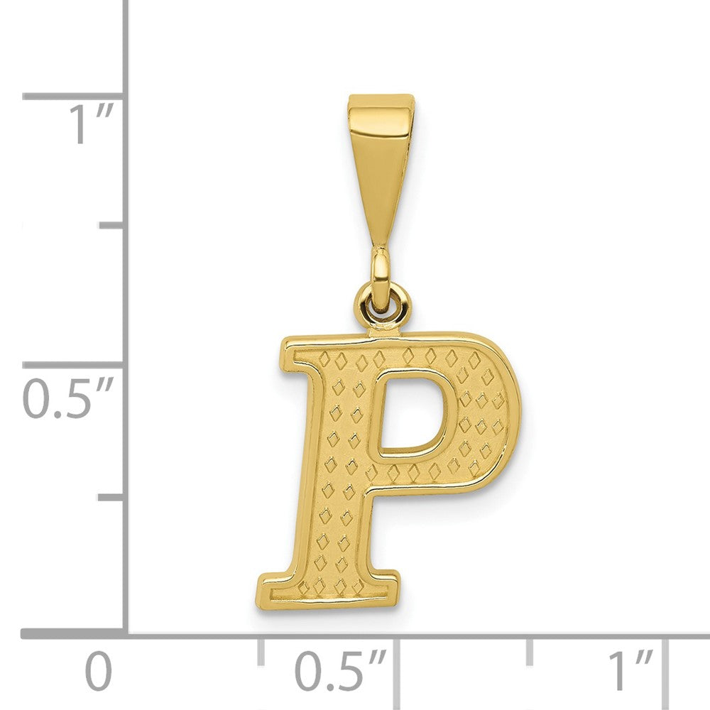 FJC Finejewelers 10 kt Yellow Gold Themed Initial P Charm