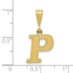 FJC Finejewelers 10 kt Yellow Gold Themed Initial P Charm