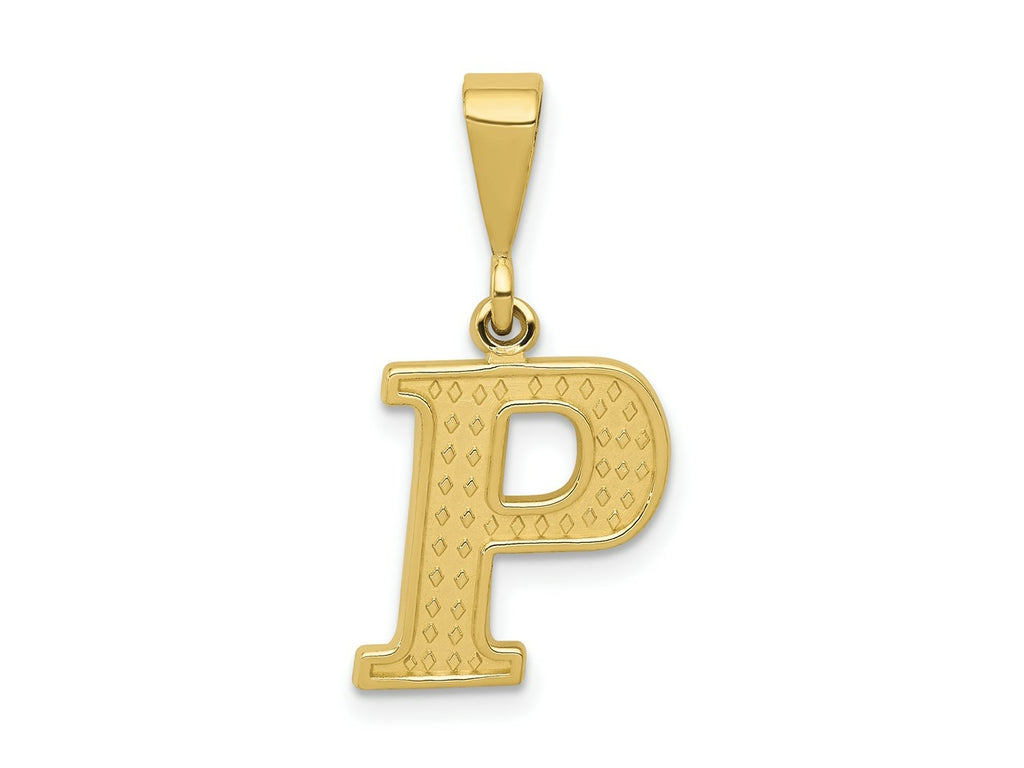 FJC Finejewelers 10 kt Yellow Gold Themed Initial P Charm