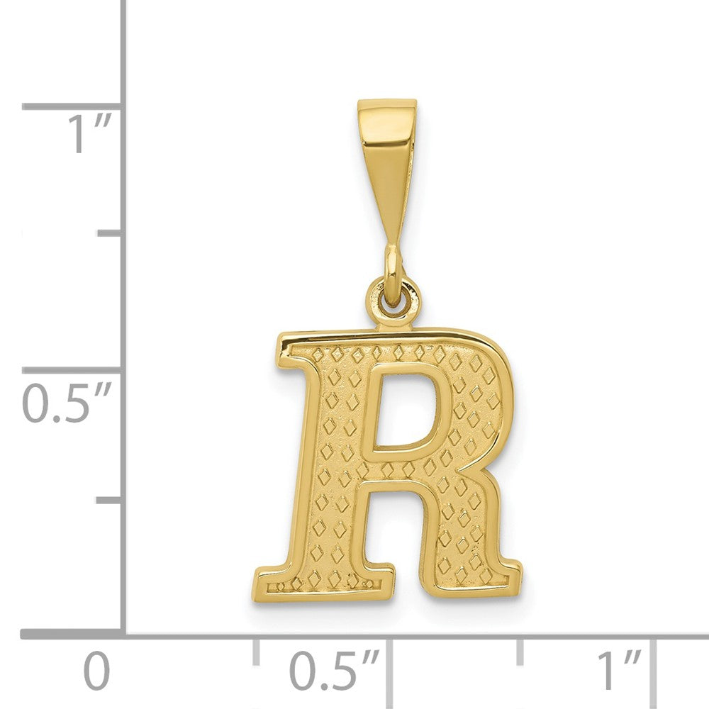 FJC Finejewelers 10 kt Yellow Gold Themed Initial R Charm