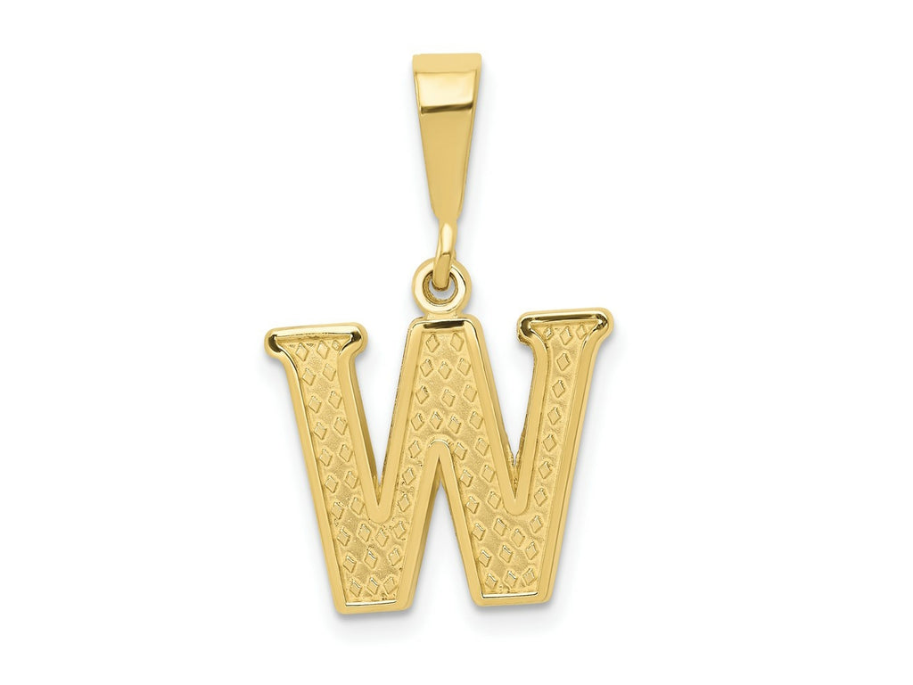 FJC Finejewelers 10 kt Yellow Gold Themed Initial W Charm