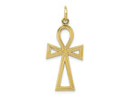 FJC Finejewelers 10 kt Yellow Gold Themed Ankh Cross Charm 37 mm x 14 mm