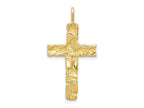 FJC Finejewelers 10 kt Yellow Gold Themed Nugget Cross Charm 34 mm x 18 mm