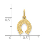 FJC Finejewelers 10 kt Yellow Gold Themed Horseshoe Charm 20 mm x 10 mm