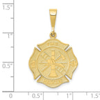 FJC Finejewelers 10 kt Yellow Gold Themed Fire Rescue Charm 31.5 mm x 19.5 mm