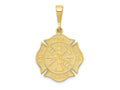 FJC Finejewelers 10 kt Yellow Gold Themed Fire Rescue Charm 31.5 mm x 19.5 mm