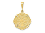 FJC Finejewelers 10 kt Yellow Gold Themed Fire Rescue Charm 31.5 mm x 19.5 mm