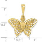 FJC Finejewelers 10 kt Yellow Gold Themed Butterfly Charm 27.5 mm x 24 mm