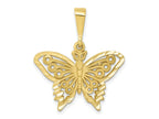 FJC Finejewelers 10 kt Yellow Gold Themed Butterfly Charm 27.5 mm x 24 mm