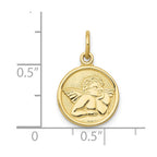 FJC Finejewelers 10 kt Yellow Gold Themed Polished Angel Charm 21 mm x 13 mm