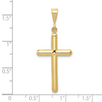 FJC Finejewelers 10 kt Yellow Gold Themed Cross Charm 42 mm x 17 mm