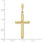 FJC Finejewelers 10 kt Yellow Gold Themed Cross Charm 46 mm x 20 mm