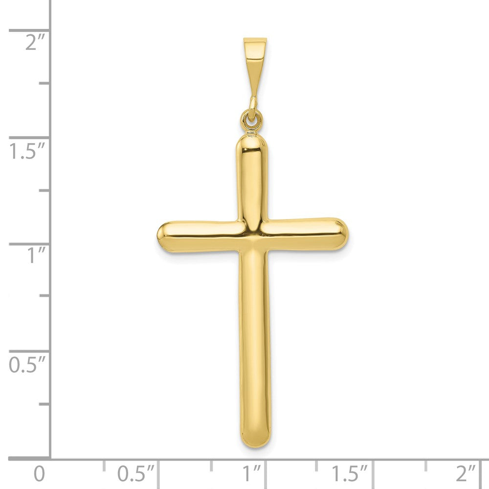 FJC Finejewelers 10 kt Yellow Gold Themed Cross Charm 50 mm x 23 mm