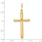FJC Finejewelers 10 kt Yellow Gold Themed Cross Charm 50 mm x 23 mm