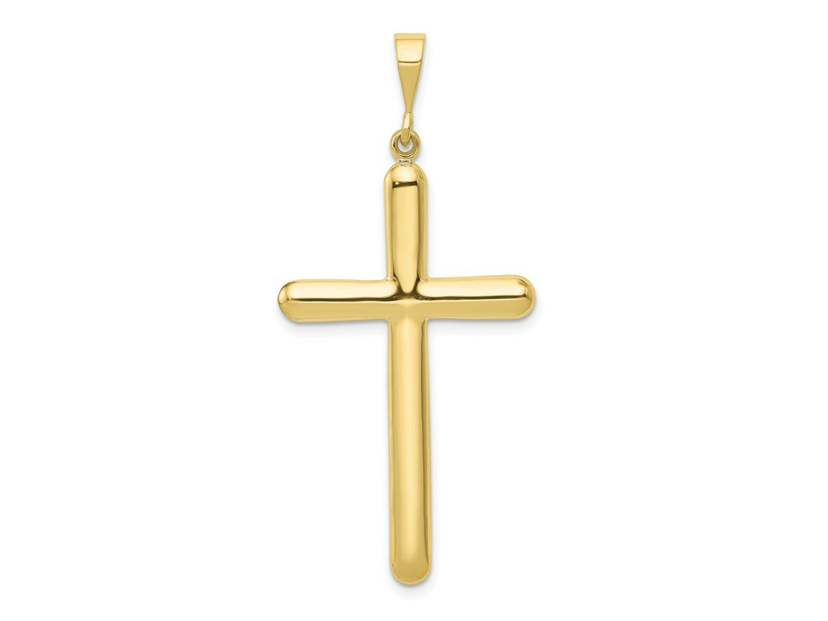 FJC Finejewelers 10 kt Yellow Gold Themed Cross Charm 50 mm x 23 mm
