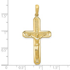 FJC Finejewelers 10 kt Yellow Gold Themed Polished Crucifix Charm 48 mm x 21 mm