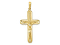 FJC Finejewelers 10 kt Yellow Gold Themed Polished Crucifix Charm 48 mm x 21 mm