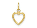 FJC Finejewelers 10 kt Yellow Gold Themed Polished Cut-out Heart Charm 16 mm x 10 mm