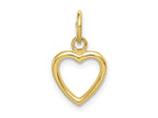 FJC Finejewelers 10 kt Yellow Gold Themed Polished Cut-out Heart Charm 16 mm x 10 mm
