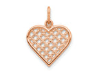 FJC Finejewelers 10 kt Rose Gold Themed Rose Gold Heart Charm