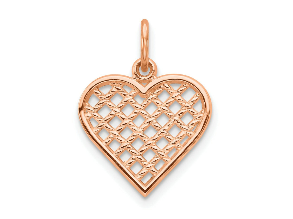 FJC Finejewelers 10 kt Rose Gold Themed Rose Gold Heart Charm
