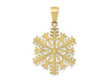 FJC Finejewelers 10 kt Yellow Gold Themed Polished Snowflake Charm 26 mm x 17 mm