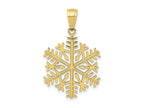FJC Finejewelers 10 kt Yellow Gold Themed Polished Snowflake Charm 26 mm x 17 mm