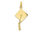 FJC Finejewelers 10 kt Yellow Gold Themed Solid Polished 3-D Graduation Cap Charm 30 mm x 15 mm