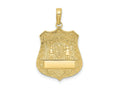 FJC Finejewelers 10 kt Yellow Gold Themed Large Police Badge Charm 27.5 mm x 17 mm