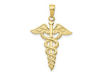 FJC Finejewelers 10 kt Yellow Gold Themed Caduceus Charm 32 mm x 21 mm